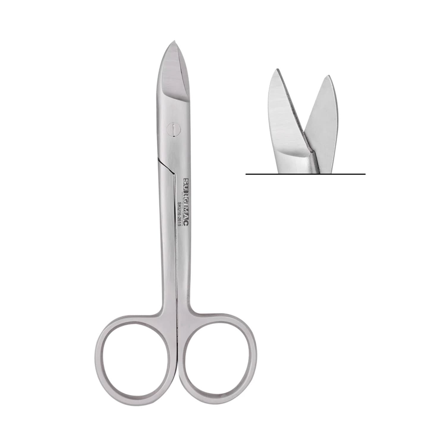 Surgimac Air Series 4.25" Curved Crown & Collar Scissors, Stainless Steel, 1/Pk - Air Series 4.25" Curved Crown & Collar Scissors, Stainless Steel, 1/Pk - Image 1