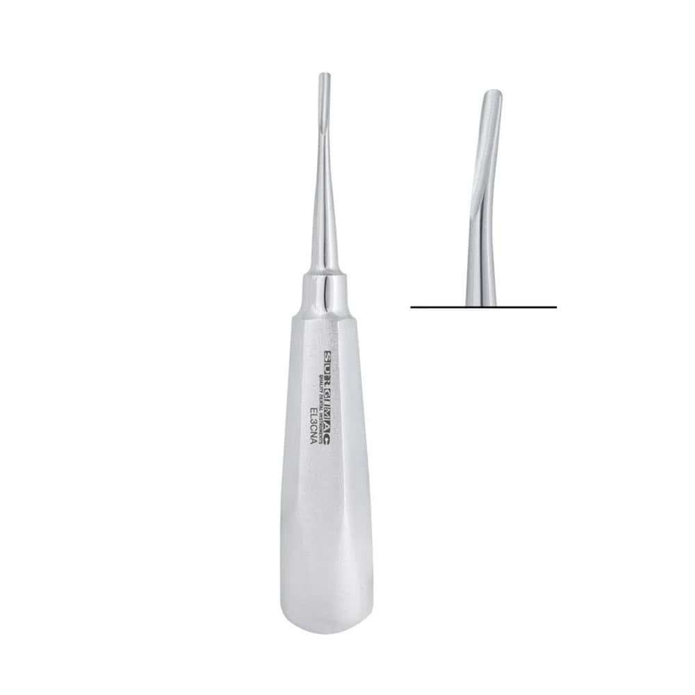 SurgiMac Air Series Stainless Steel 3mm Non-Serrated Elevator, Curved, 1/Pk - Air Series Stainless Steel 3mm Non-Serrated Elevator, Curved, 1/Pk - Image 1