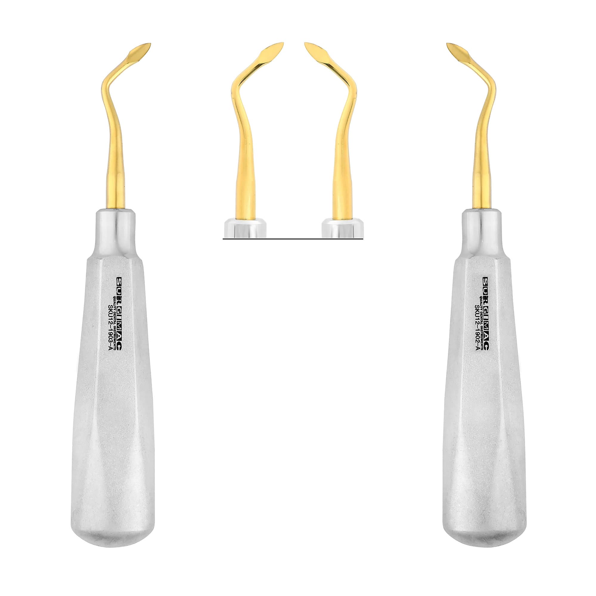 Surgimac Air Series Spade Elevator Set, Left & Right, TiN Coated Gold Tips, Set of 2 - Air Series Spade Elevator Set, Left & Right, (TiN) Coated Gold Tips, Set of 2 - Image 1