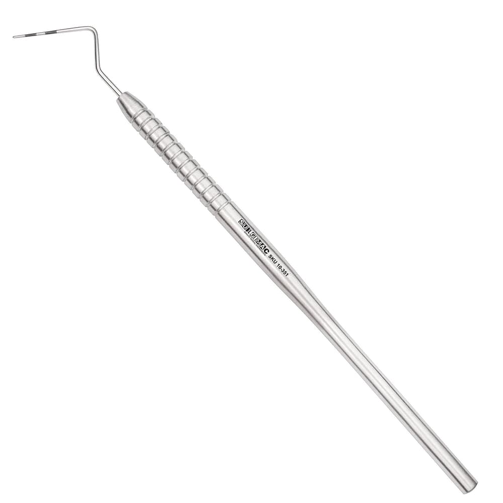 Surgimac Eco Series CP-11 Stainless Steel Color-Coded Probe, Single-Ended, 3-6-8-11mm Bands, 1/Pk - Eco Series CP-11 Stainless Steel Color-Coded Probe, Single-Ended, 1/Pk. Features 3-6-8-11mm color-coded bands for rapid visual pocket depth assessment. - Image 1