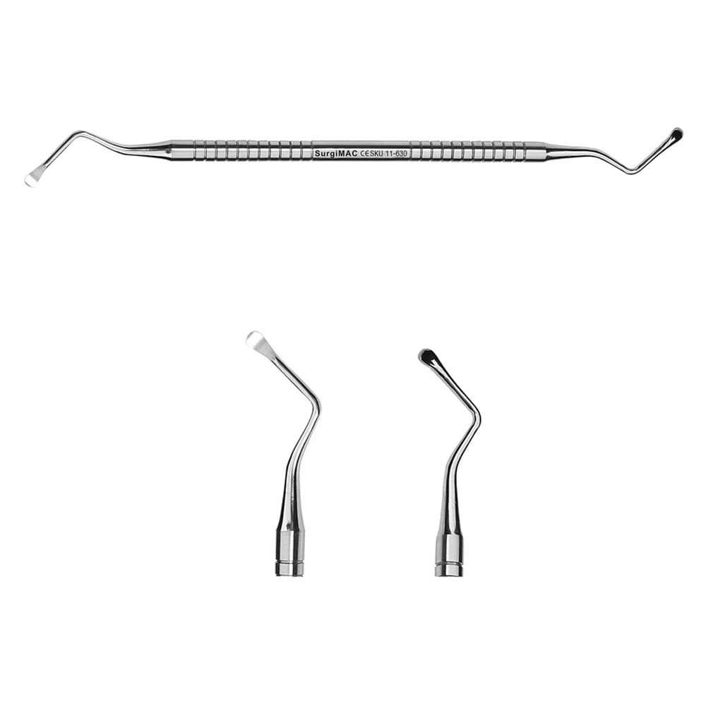 Eco Series Stainless Steel Lucas Surgical Curette, Double Ended, 1/Pk - Eco Series Stainless Steel Lucas Surgical Curette, Double Ended, 1/Pk - Image 1