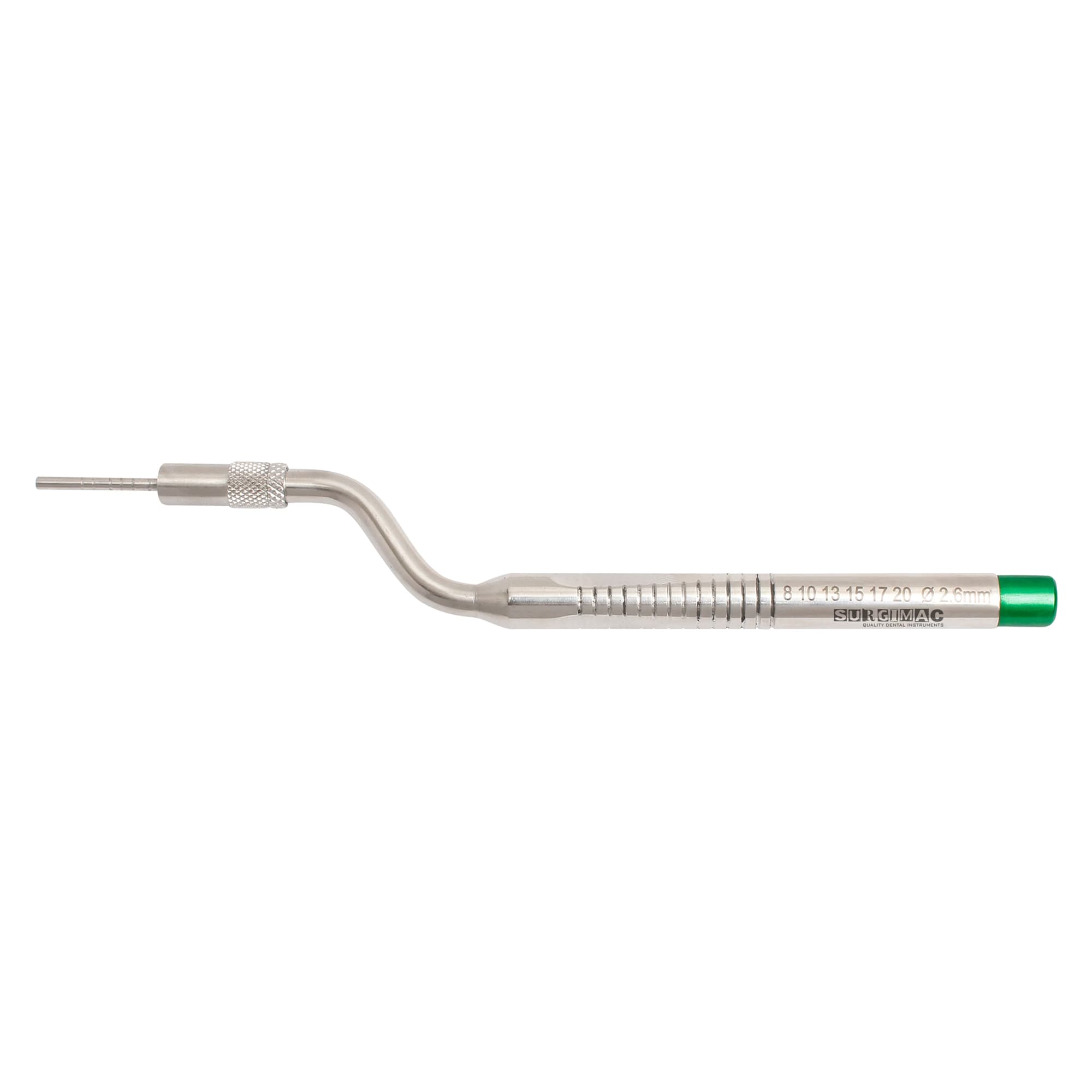 Pro Series Angled Sinus Osteotome, Concave 2.6mm Diameter, L-Key Stops, 1/Pk - Pro Series Angled Sinus Osteotomes, Concave 2.6mm Diameter, L-Key Stops, 1/Pk - Image 1