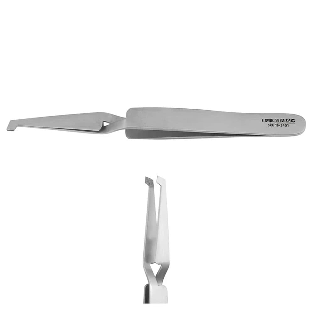 Pro Series Stainless Steel Direct Bond Bracket Tweezer, Serrated Tips, 1/Pk - Pro Series Stainless Steel Direct Bond Bracket Tweezer, Serrated Tips, 1/Pk - Image 1