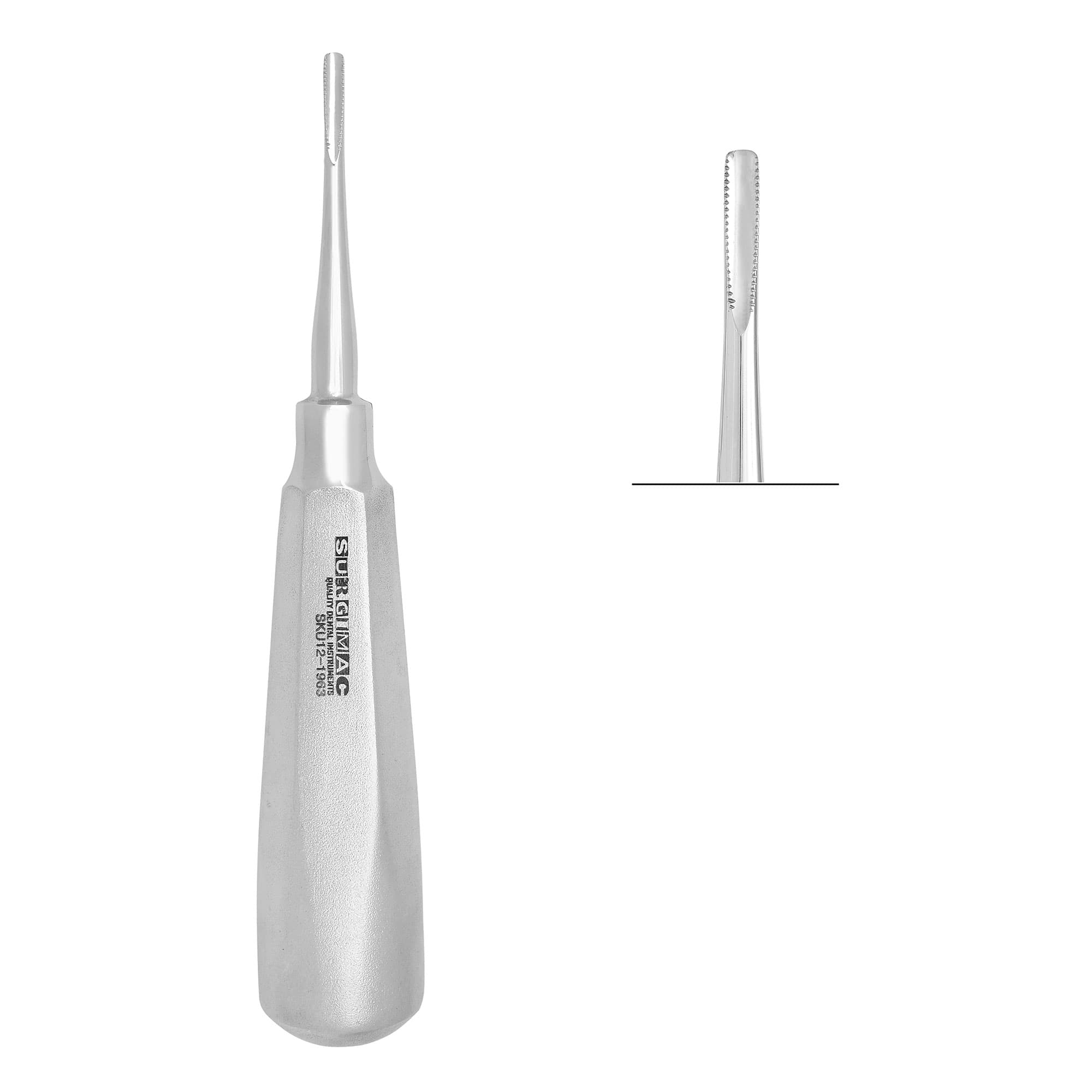SurgiMac 3mm Dental Surgical Root Elevator with Serrated Tips, Straight, 1/Pk - SurgiMac 3mm Dental Surgical Root Elevator w/ Serrated Tips, 1/Pk - Image 1