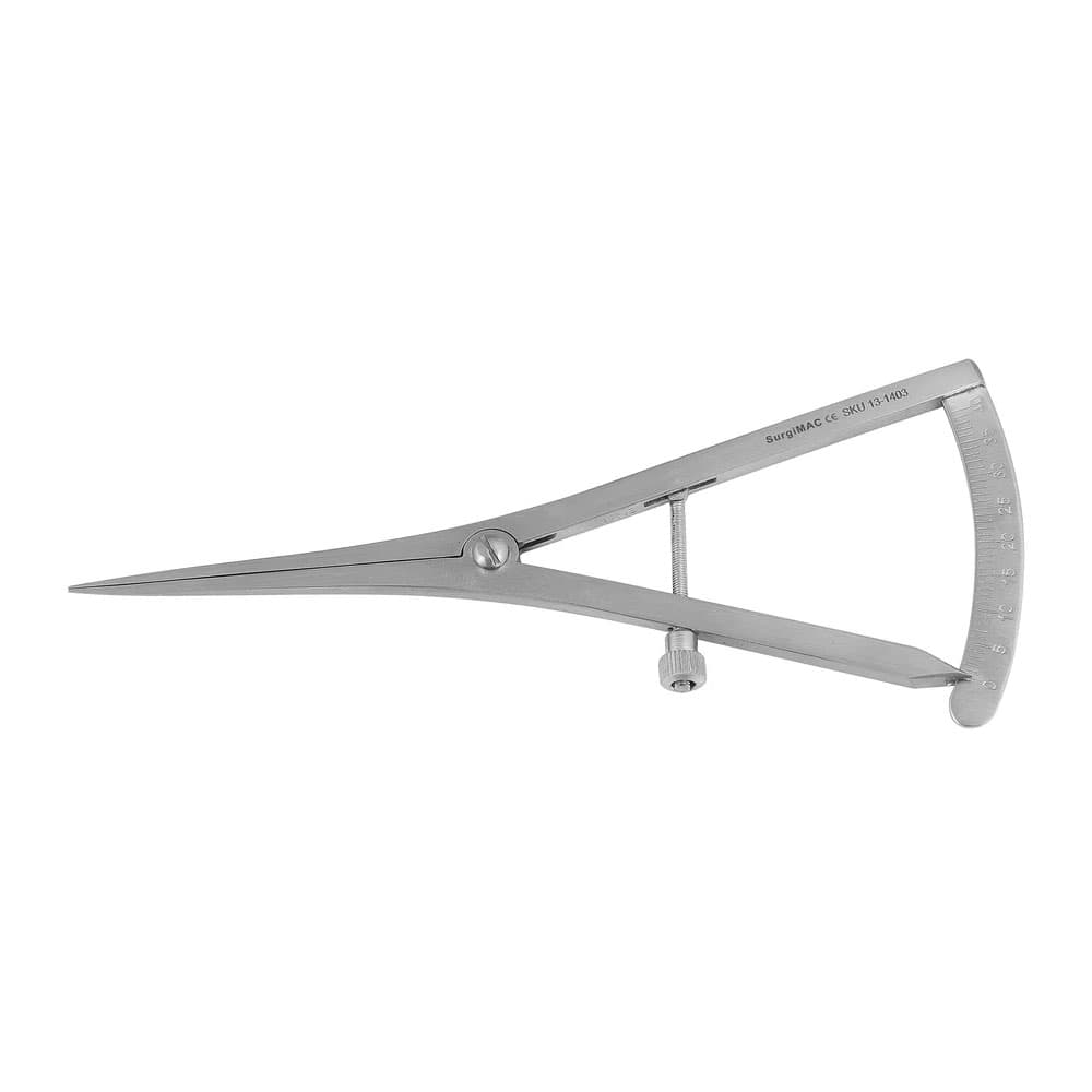 SurgiMac 5.5" Castroviejo Caliper Measuring Gauge, 1/Pk - SurgiMac 5.5" Castroviejo Caliper Measuring Gauge, 1/Pk - Image 1