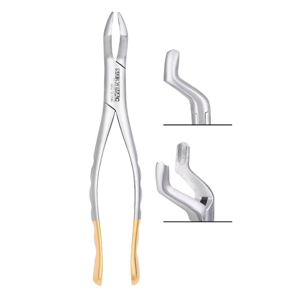 SurgiMac #53R Universal Extracting Forceps for Upper Right 1st & 2nd Molars, Stainless Steel, American Pattern - SurgiMac #53R Universal Extracting Forceps for Upper Right 1st & 2nd Molars - Image 1