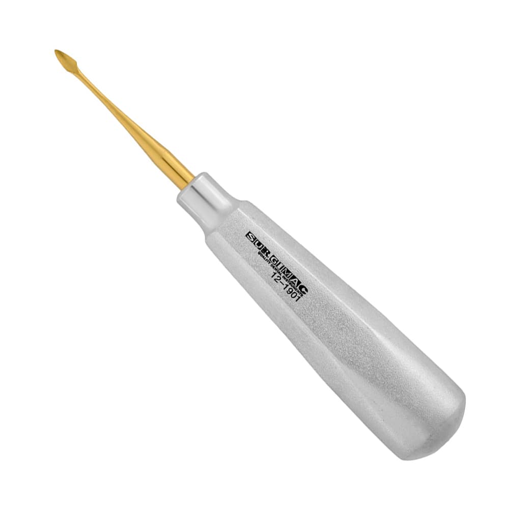 SurgiMac Luxating Hybrid Elevator, Straight Spade, Titanium Gold Tip, 1/Pk - SurgiMac Luxating Hybrid Elevator, Straight Spade, Titanium Gold tip, 1/Pk - Image 1
