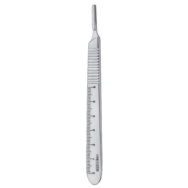 SurgiMac #3 Scalpel Handle with Ruler, Stainless Steel, 5" Overall Length, 1/Pk - SurgiMac #3 Scalpel Handle with Ruler, 1/Pk - Image 1
