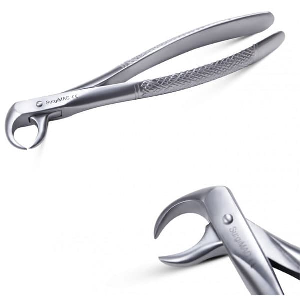 SurgiMac #86C European Style Forceps with Serrated Tips, Stainless Steel - SurgiMac #86C European Style Forceps with Serrated tips - Image 1