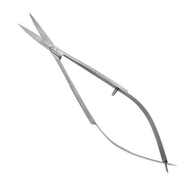Surgimac Air Series Castroviejo 4.75" Surgical Scissors, Curved, Stainless Steel, Serrated Blades, 1/Pk - Air Series Castroviejo 4.75" Surgical Scissors, Curved, Stainless Steel, 1/Pk - Image 1