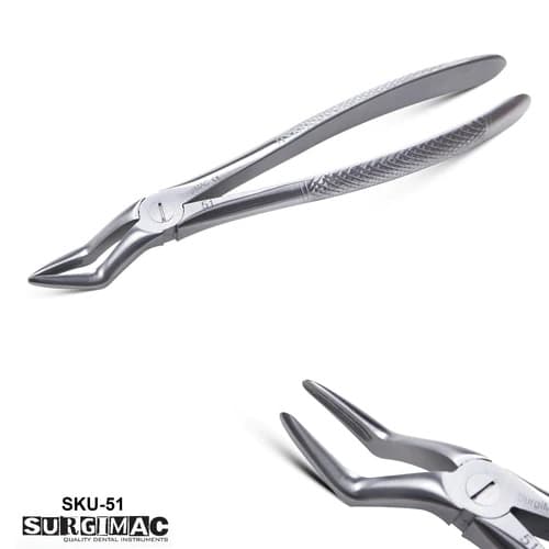 SurgiMac #51 Extracting Forceps for Upper Roots, Stainless Steel, English Pattern - SurgiMac #51 Extracting Forceps for Upper Roots - Image 1
