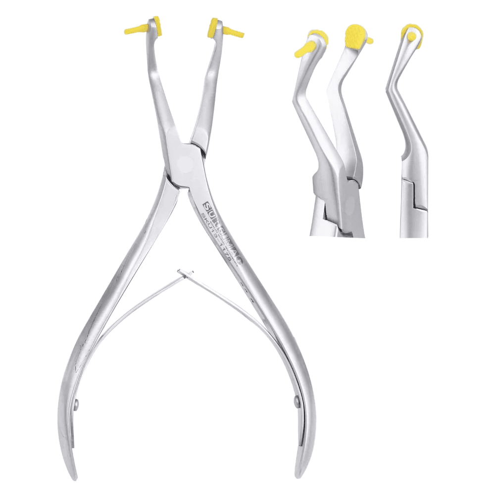 SurgiMac Crown & Bridge Removing Pliers, Stainless Steel, Enhanced Curve, 1/Pk - SurgiMac Crown & Bridge Removing Pliers 1/Pk. Stainless Steel. Enhanced curve - Image 1