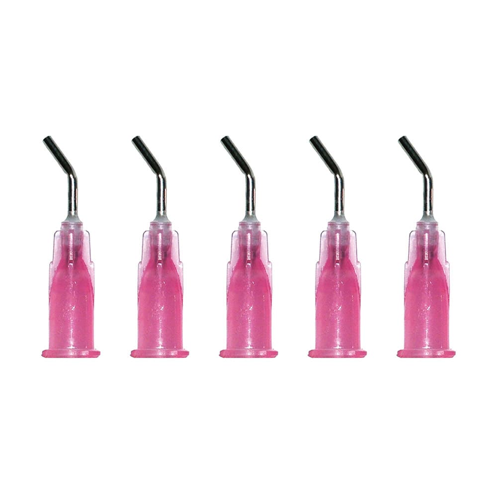 Top Quality Manufacturing 18 Gauge Blunt End Pre-Bent Applicator Tips, Pink, 100/Pk - Top Quality Manufacturing 18 Gauge Blunt End Pre-Bent Applicator Tips, Pink, 100/Pk - Image 1