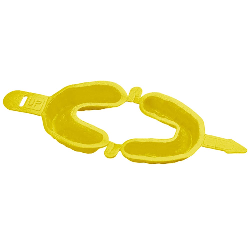 Top Quality Manufacturing Dual Arch Interlocking Fluoride Trays, Small, Yellow, 100/Pk - Top Quality Manufacturing Dual Arch Interlocking Fluoride Trays, Small, Yellow, 100/Pk - Image 1