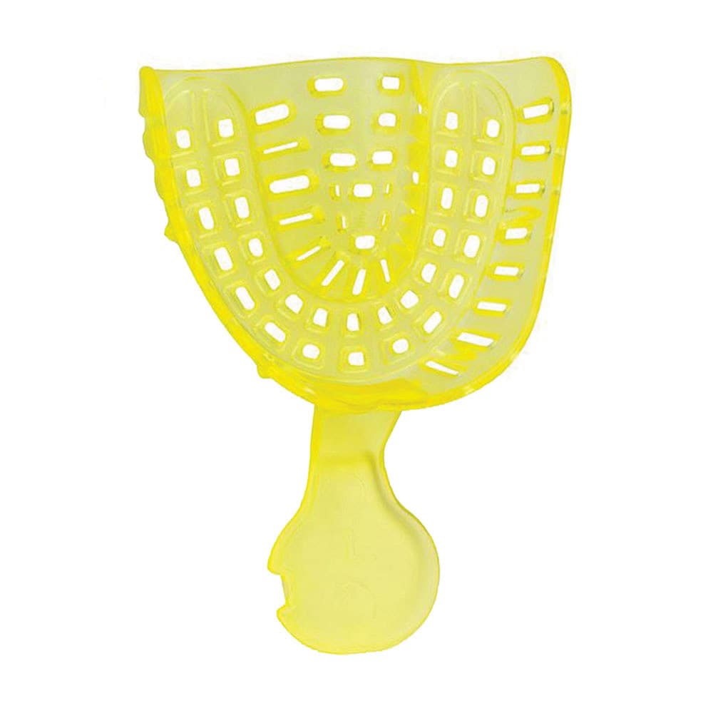 Top Quality Manufacturing Color-Brite/Crystal Colors Perforated Impression Trays, Large Upper, Yellow, 12/Box - Top Quality Manufacturing Color-Brite/Crystal Colors Perforated Impression Trays, Large Upper, Yellow, 12/Box - Image 1