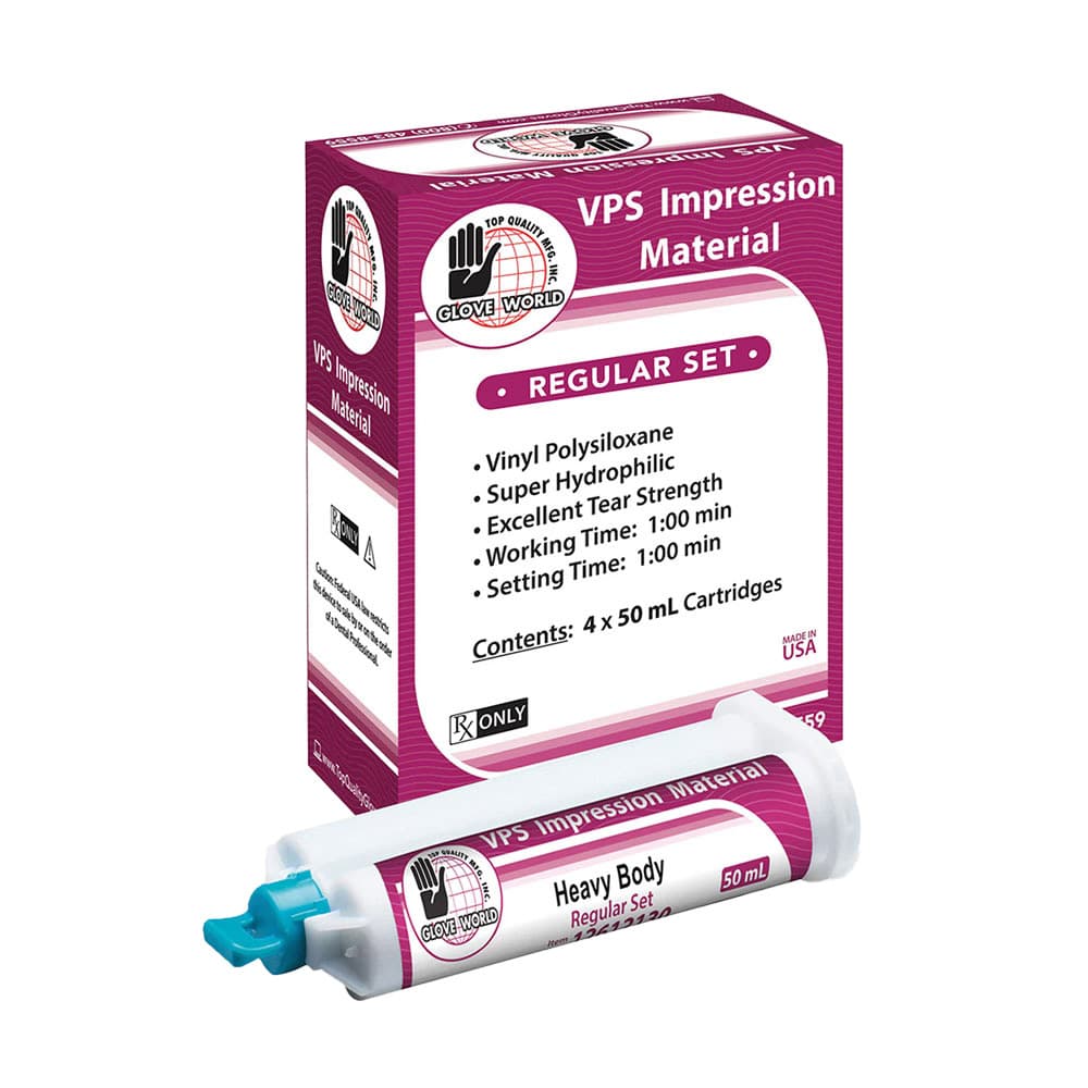 Top Quality Manufacturing VPS Impression Material, Heavy Body, Regular Set, 4 x 50 ml Cartridges - Top Quality Manufacturing VPS Impression Material, Heavy Body, Regular Set, 4 x 50 ml Cartridges - Image 1