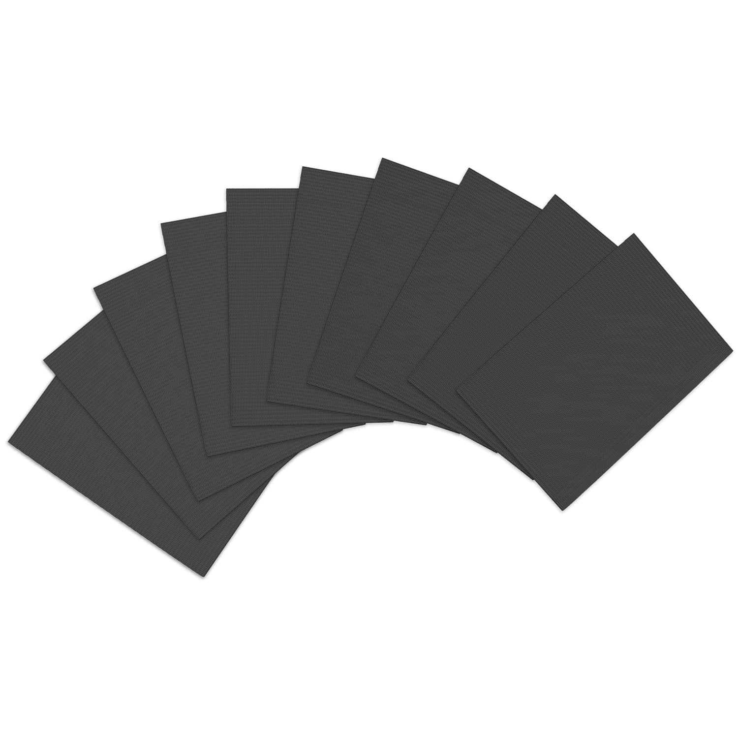 Top Quality Manufacturing 2-Ply Paper/1-Ply Poly Patient Bibs, 13" x 18", Black, 500/Case - Top Quality Manufacturing 2-Ply Paper/ 1-Ply Poly Bibs, 13" x 18", Black, 500/Case - Image 1