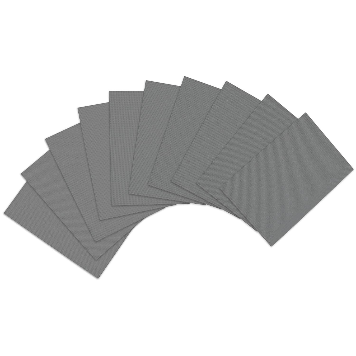 Top Quality Manufacturing 2-Ply Paper/1-Ply Poly Patient Bibs, 13" x 18", Grey, 500/Case - Top Quality Manufacturing 2-Ply Paper/ 1-Ply Poly Bibs, 13" x 18", Grey, 500/Case - Image 1