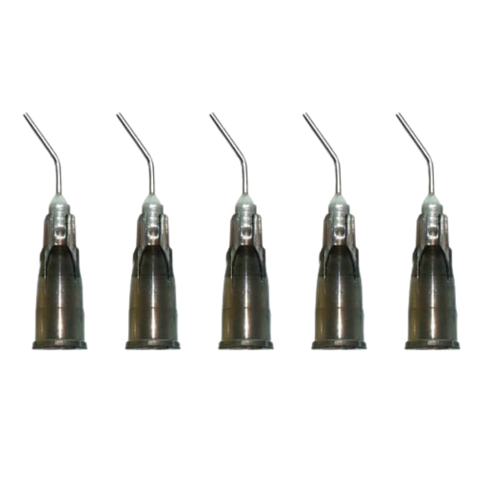 Top Quality Manufacturing Pre-Bent Needle Applicator Tips, 22 Gauge, Gray, Non-Sterile, Universal Luer Lock, 100/Pk - Top Quality Manufacturing Pre-Bent Needle Applicator Tips, 22ga, Gray, 100/Pk - Image 1