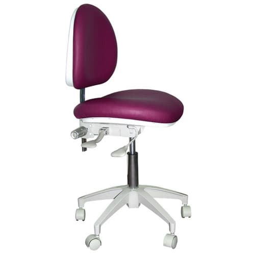 Mirage Doctor's Stool, Desert Rose, 5-Leg Base, 18" Seat Width, 19"-23" Seat Height - Mirage Doctor's Stool - Desert Rose Color. Dimensions: Backrest Vertical - Image 1