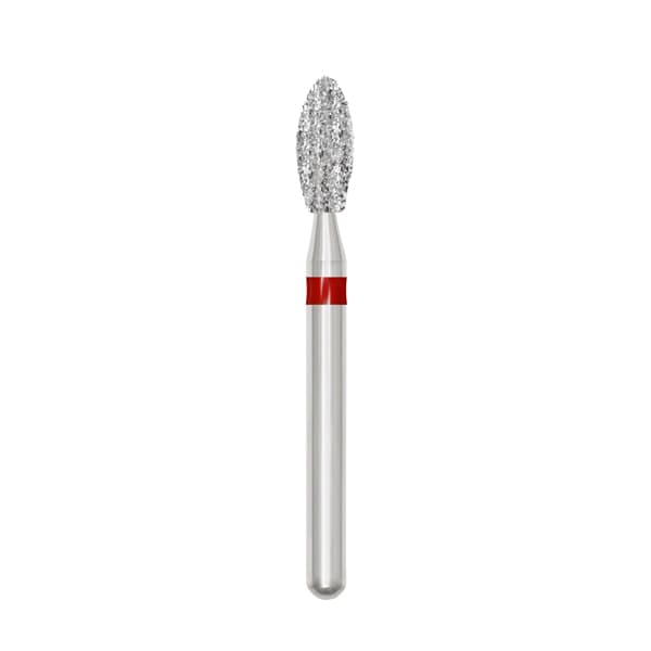 TriRockDental FG #368-023F Pointed Football Diamond Bur, Fine Grit, Multi-Use, 10/Pack - TriRockDental 368-023F Pointed Football, Fine Grit, Multi Use High Quality - Image 1