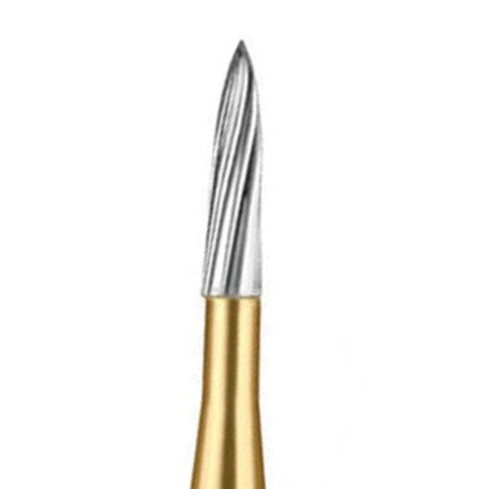 TriRockDental FG #7901 Needle Shaped 12 Blade Trimming and Finishing Burs, Single Use, 100/Pk - TriRockDental FG #7901 Needle Shaped 12 Blade Trimming and Finishing Burs, Single Use, 100/Pk - Image 1