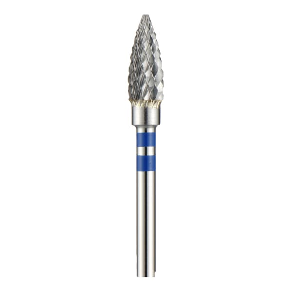 TriRockDental #81A/61A Medium Flame Shape Diamond Cut Laboratory Bur, 4.0 mm Head, HP Shank, 1/Pk - TriRockDental #81A/61A, Medium Flame Shape - Diamond Cut 1/Pk. 4.0 mm Head. Lab - Image 1