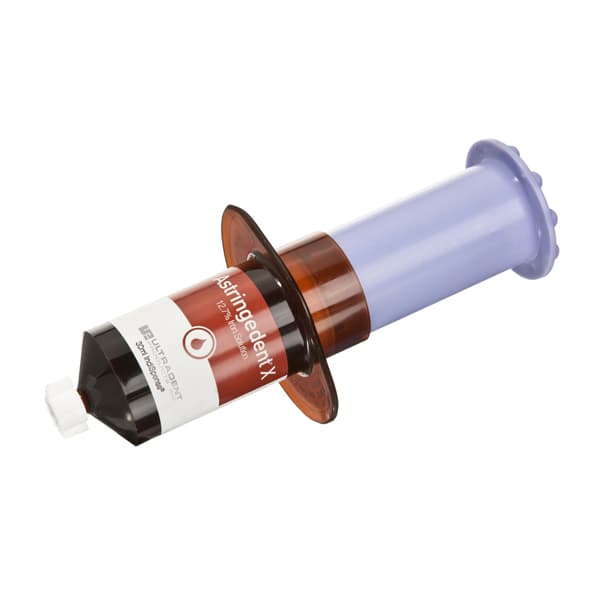 Ultradent Astringedent X IndiSpense Hemostatic Syringe, 12.7% Ferric Sulfate, 30 mL - Astringedent X IndiSpense 1x30 mL Syringe. Hemostatic with 12.7% Iron Solution - Image 1