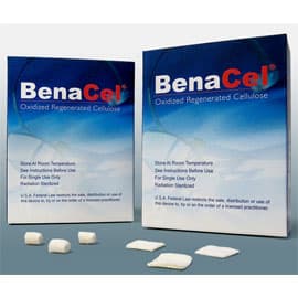 BenaCel Hemostatic Gauze, Oxidized Regenerated Cellulose, 5mm x 7mm, 8/Pk - BenaCel Hemostatic Gauze 5mm x 7mm 8/Pk - Image 1