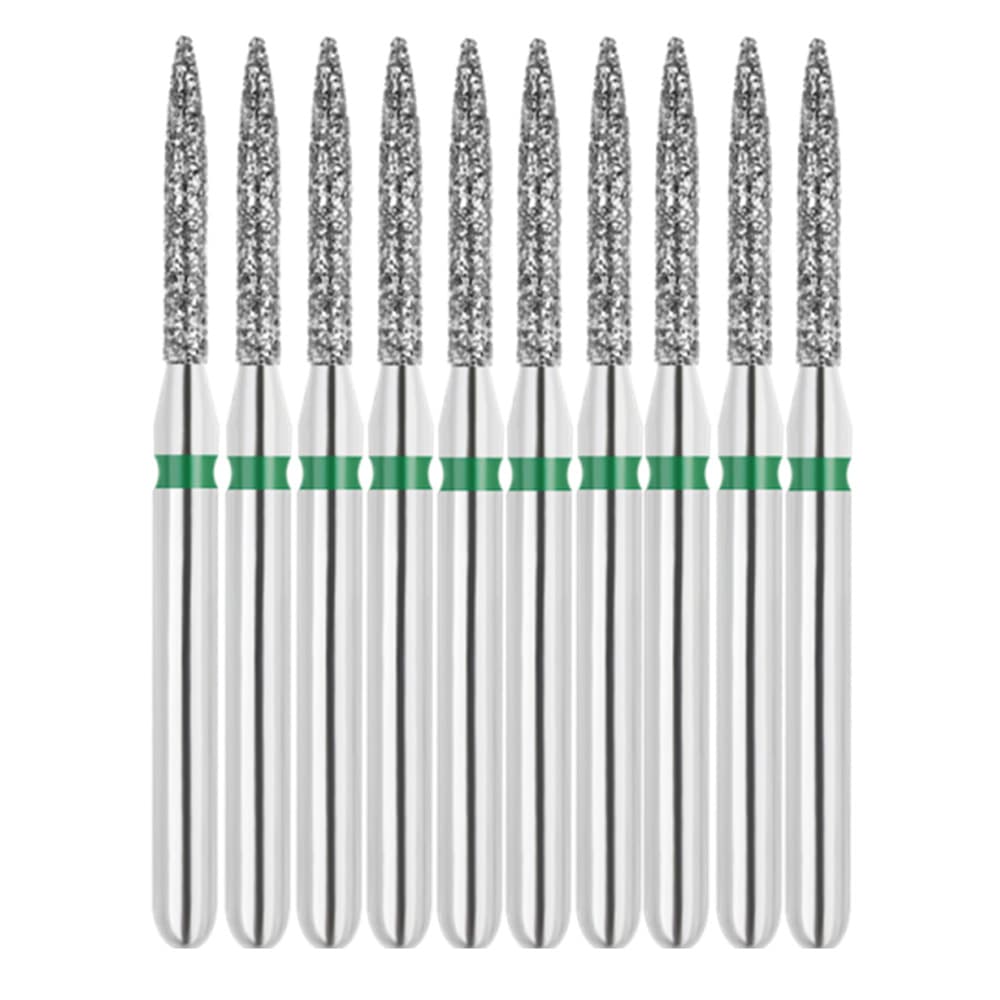 Vakker FG #862.010 Coarse Grit Flame Shaped Diamond Bur, 10/Pack - Vakker FG #862.010 Coarse Grit Flame Shaped Diamond Bur, 10/Pk - Image 1