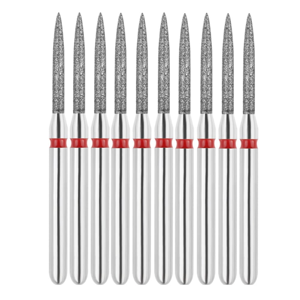 Vakker FG #862.012 Fine Grit Flame Shaped Diamond Bur, 10/Pk - Vakker FG #862.012 Fine Grit Flame Shaped Diamond Bur, 10/Pk - Image 1