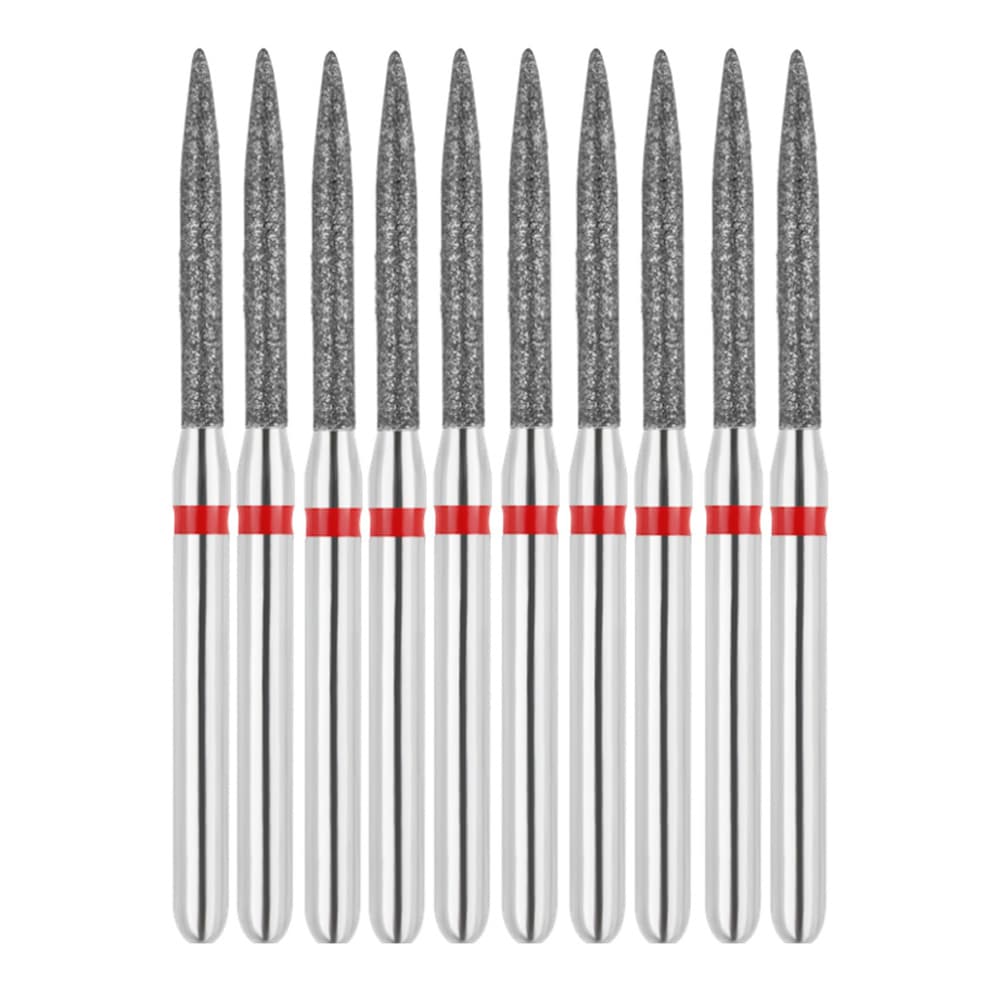 Vakker FG #863.012 Fine Grit Flame Shaped Diamond Bur, 10/Pk - Vakker FG #863.012 Fine Grit Flame Shaped Diamond Bur, 10/Pk - Image 1