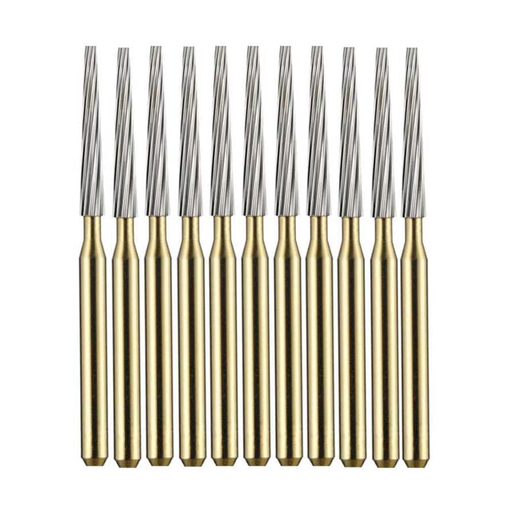 Vakker FG #7204 Needle Shaped 12 Blade Trimming and Finishing Burs, 10/Pk - Vakker FG #7204 Needle Shaped 12 Blade Trimming and Finishing Burs, 10/Pk - Image 1