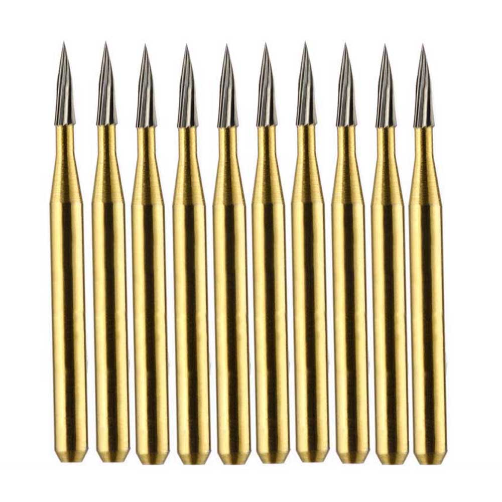 Vakker FG #7902 Needle Shaped 12 Blade Trimming and Finishing Burs, 10/Pk - Vakker FG #7902 Needle Shaped 12 Blade Trimming and Finishing Burs, 10/Pk - Image 1