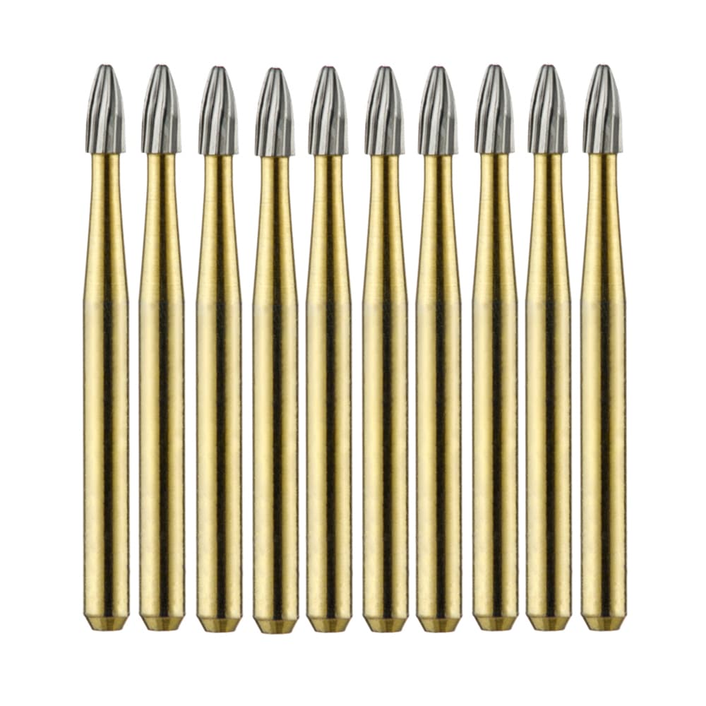 Vakker FG #7404 Egg Shaped 12 Blade Trimming and Finishing Burs, 10/Pk - Vakker FG #7404 Egg Shaped 12 Blade Trimming and Finishing Burs, 10/Pk - Image 1