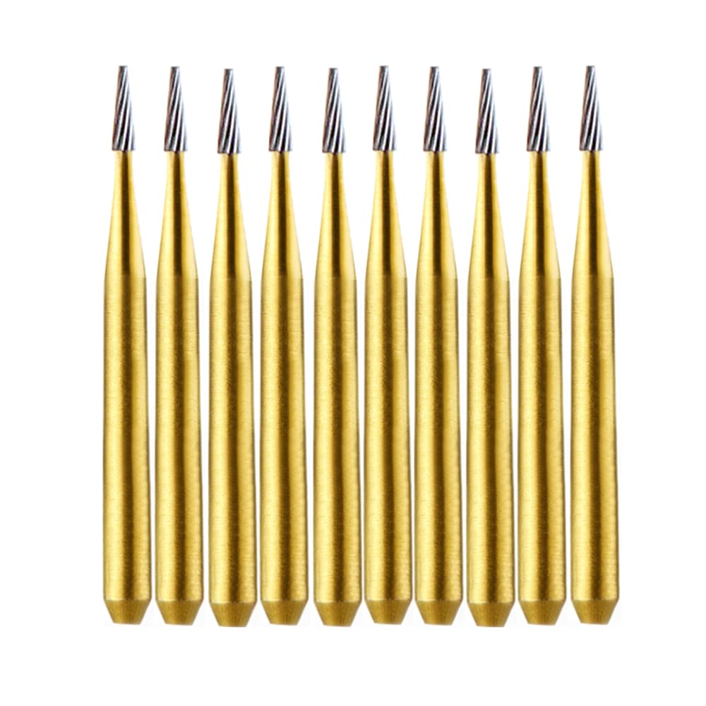 Vakker FG #7714 Taper 12-Blade Trimming and Finishing Burs, 10/Pk - Vakker FG #7714 Taper, 12 Blade Trimming and Finishing Burs, 10/Pk - Image 1