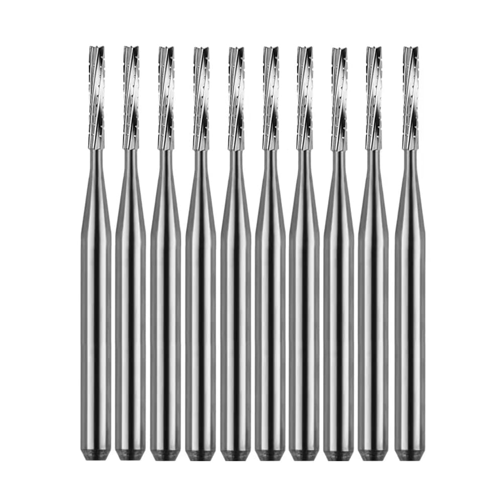 Vakker FG #556L (Long) Straight Flat End Crosscut Fissure Carbide Burs, 10/Pk - Vakker FG #556L (Long) Straight Flat End Crosscut Fissure Carbide Burs, 10/Pk - Image 1