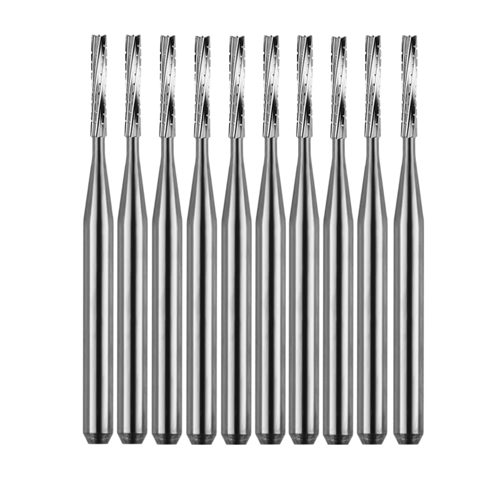 Vakker FG #558L (Long) Straight Fissure Crosscut Carbide Burs, 10/Pk - Vakker FG #558L (Long) Straight Fissure Crosscut Carbide Burs, 10/Pk - Image 1