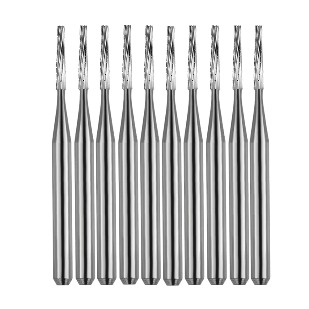 Vakker FG #699L (Long) Taper Flat End Crosscut Fissure Carbide Burs, 10/Pk - Vakker FG #699L (Long) Taper Flat End Crosscut Fissure Carbide Burs, 10/Pk - Image 1