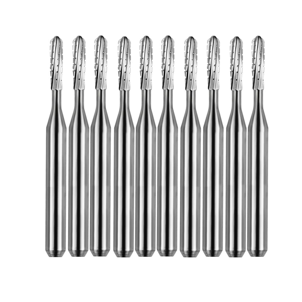 Vakker FG #1557SS (Short Shank) Straight Round End Crosscut Carbide Burs, 10/Pk - Vakker FG #1557SS (Short Shank) Straight Round End Crosscut Carbide Burs, 10/Pk - Image 1