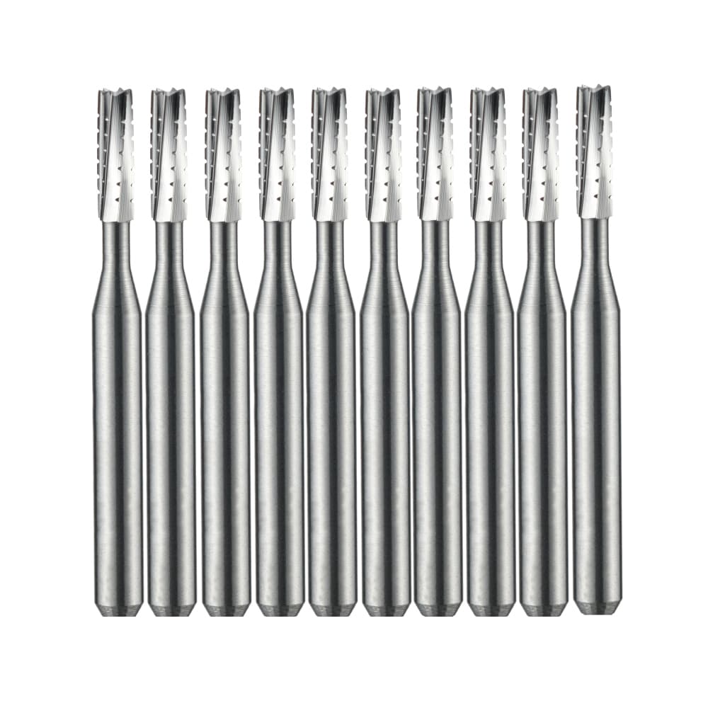 Vakker FG #558SS (Short Shank) Straight Fissure Crosscut Carbide Burs, 10/Pk - Vakker FG #558SS (Short Shank) Straight Fissure Crosscut Carbide Burs, 10/Pk - Image 1