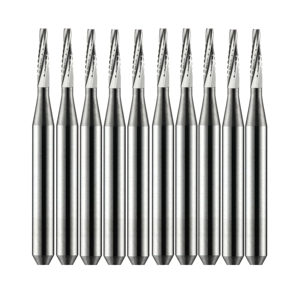 Vakker FG #700SS Short Shank Taper Fissure Crosscut Carbide Burs, 10/Pk - Vakker FG #700SS (Short Shank) Taper Fissure Crosscut Carbide Burs, 10/Pk - Image 1