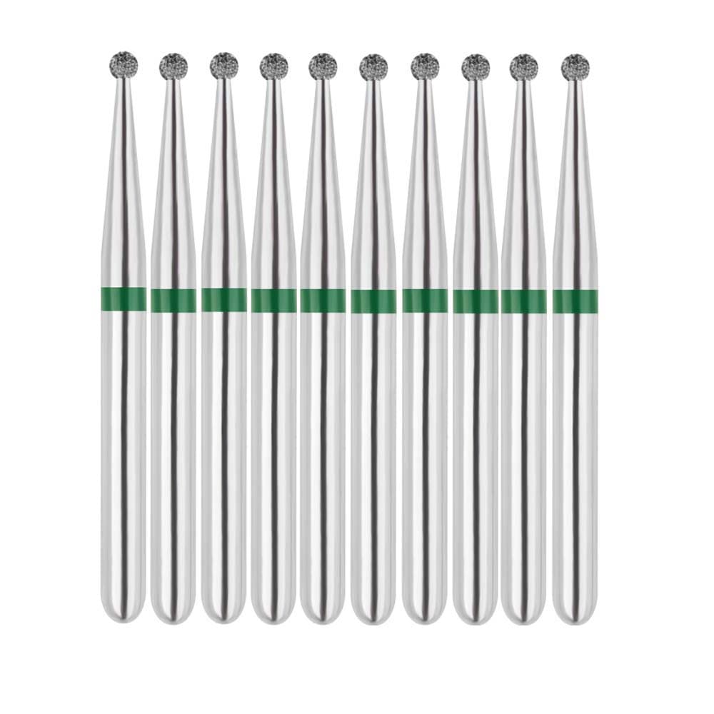Vakker FG #801.010 Coarse Grit Round Diamond Bur, 1.0mm Head, 19mm Overall Length, 10/Pk - Vakker FG #801.010 Coarse Grit Round Diamond Bur, 10/Pk - Image 1