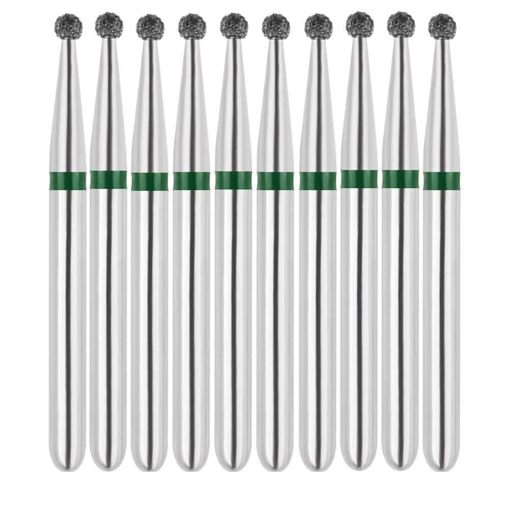 Vakker FG #801.012 Coarse Grit Round Diamond Bur, 10/Pack - Vakker FG #801.012 Coarse Grit Round Diamond Bur, 10/Pk - Image 1