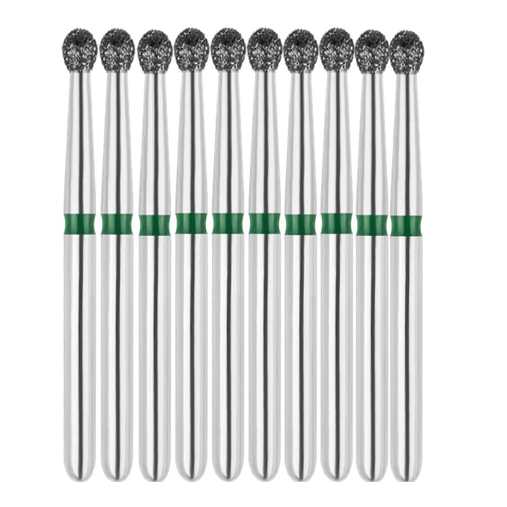 Vakker FG #801.021 Coarse Grit Round Diamond Bur, 10/Pack - Vakker FG #801.021 Coarse Grit Round Diamond Bur, 10/Pk - Image 1
