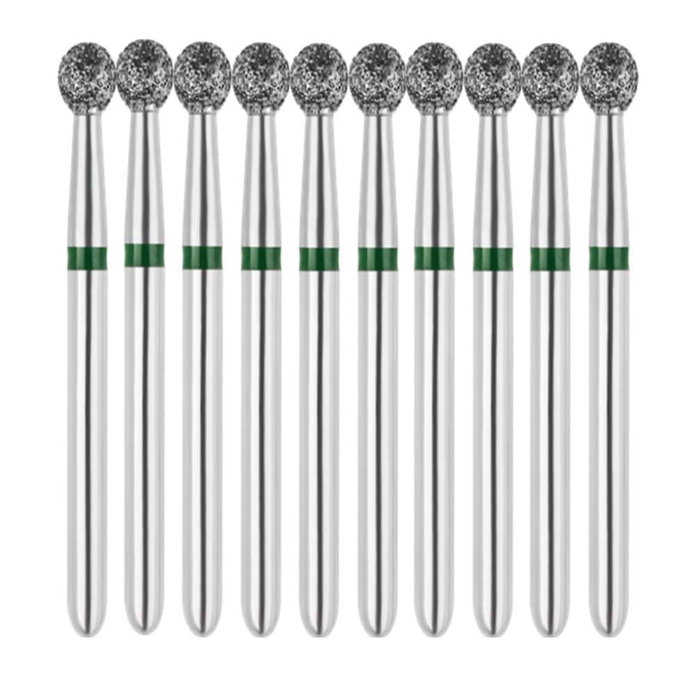 Vakker FG #801.023 Coarse Grit Round Diamond Bur, 10/Pack - Vakker FG #801.023 Coarse Grit Round Diamond Bur, 10/Pk - Image 1