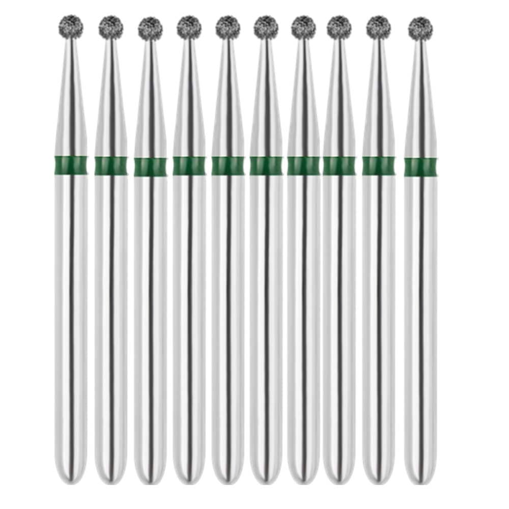 Vakker FG #801L.012 Coarse Grit Round Diamond Bur, 151 µm, 1.2 mm Head, 10/Pk - Vakker FG #801L.012 Coarse Grit Round Diamond Bur, 10/Pk - Image 1