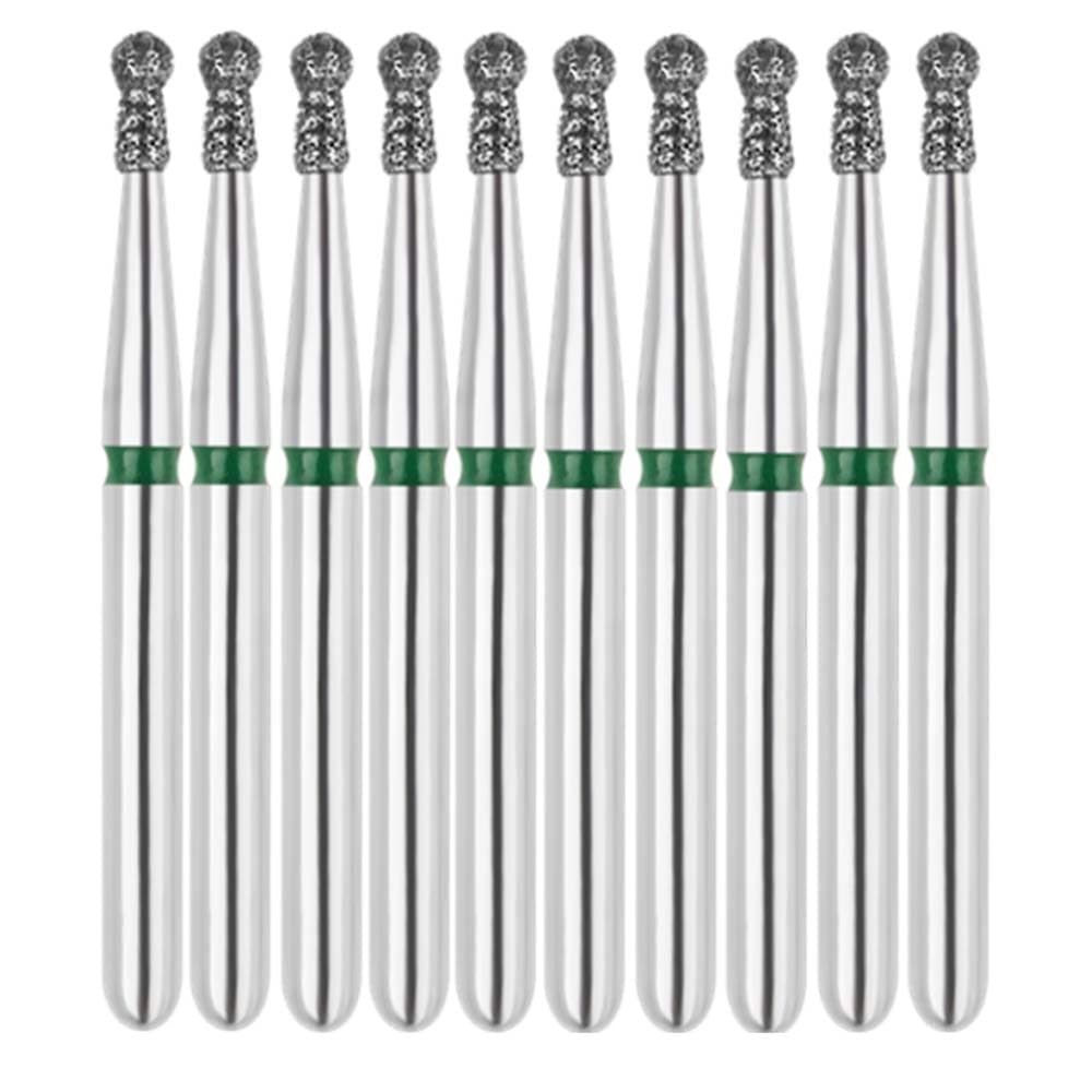 Vakker FG #802.012 Coarse Grit Round with Collar Diamond Bur, 10/Pk - Vakker FG #802.012 Coarse Grit Round with Collar Diamond Bur, 10/Pk - Image 1