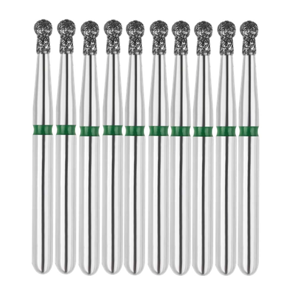 Vakker FG #802.014 Coarse Grit Round with Collar Diamond Bur, 10/Pk - Vakker FG #802.014 Coarse Grit Round with Collar Diamond Bur, 10/Pk - Image 1