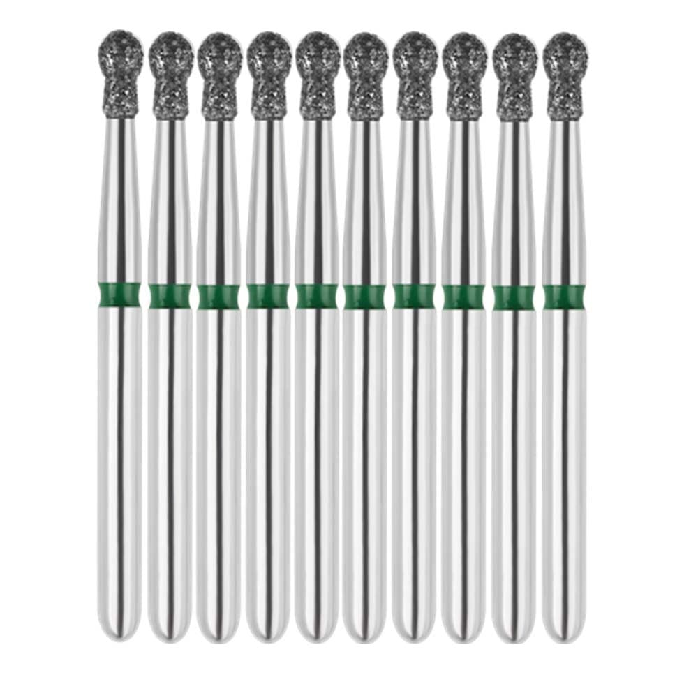 Vakker FG #802.016 Coarse Grit Round with Collar Diamond Bur, 10/Pk - Vakker FG #802.016 Coarse Grit Round with Collar Diamond Bur, 10/Pk - Image 1